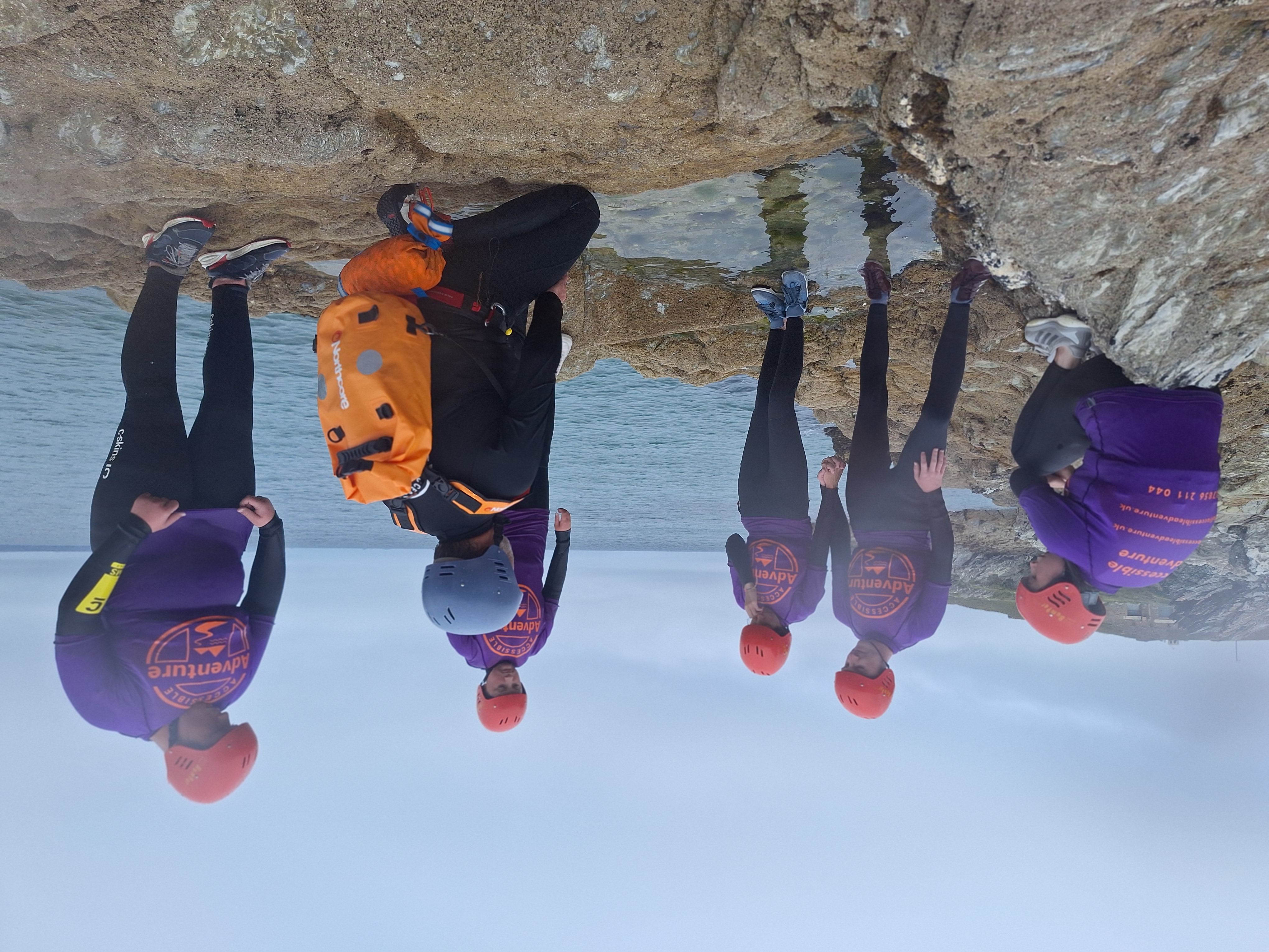 Young people looking at marine life